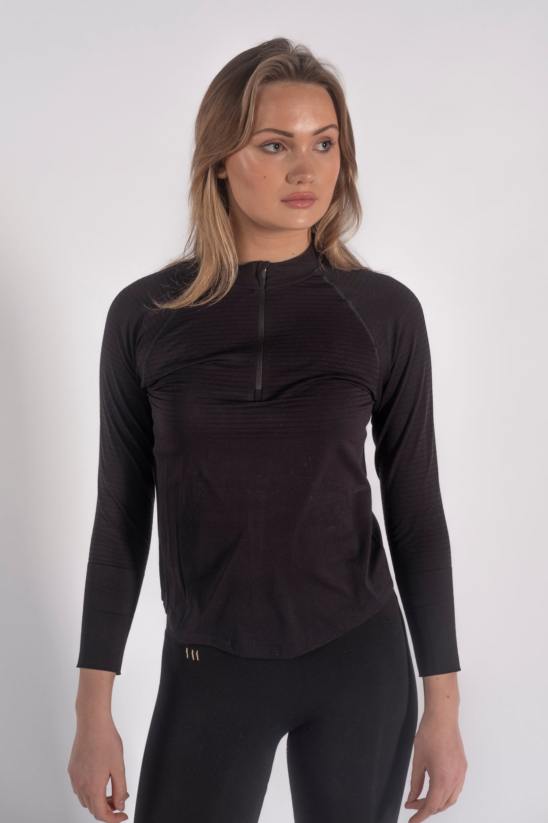 Half-Zip Long Sleeve Black
