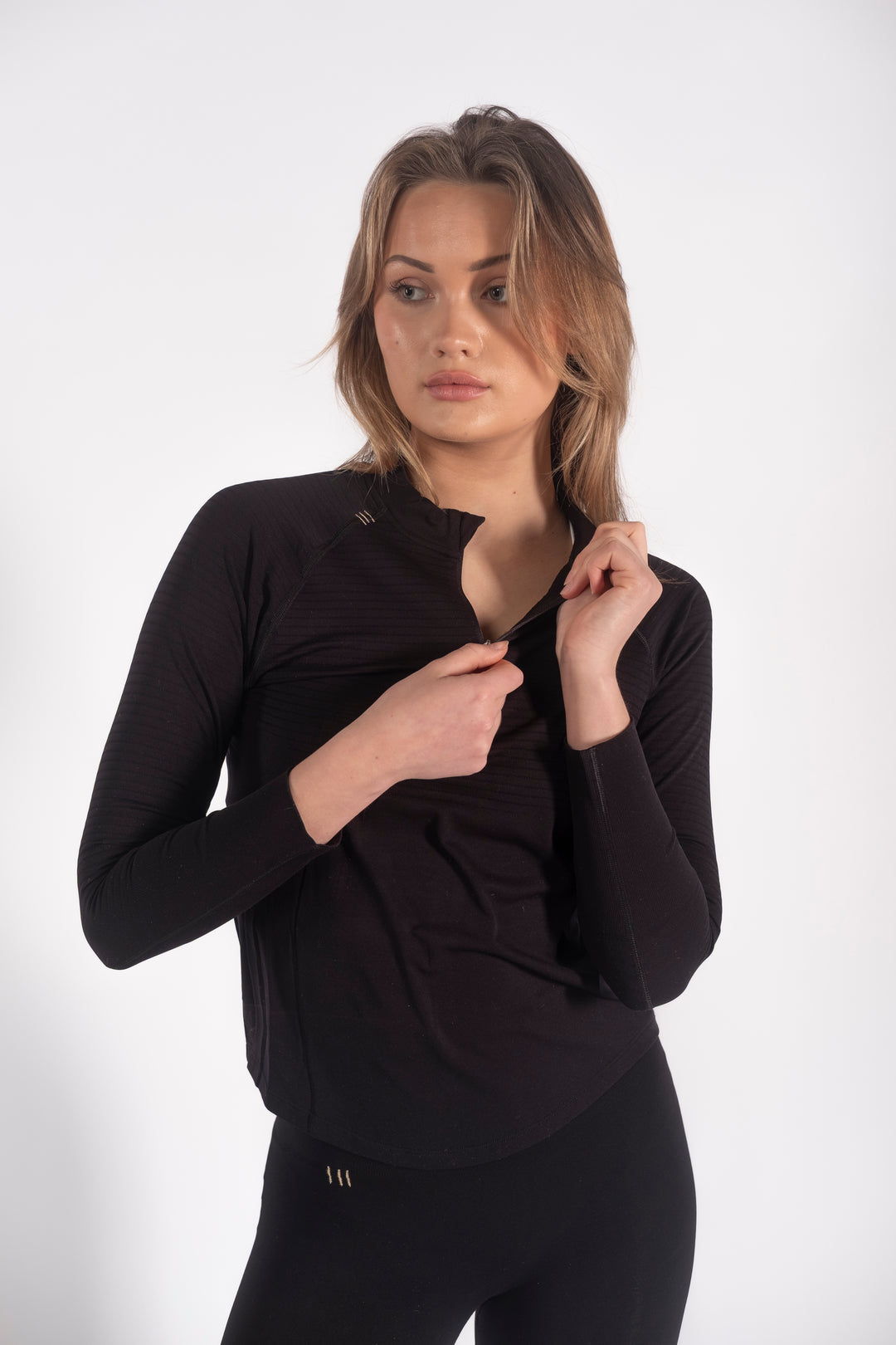 Half-Zip Long Sleeve Black