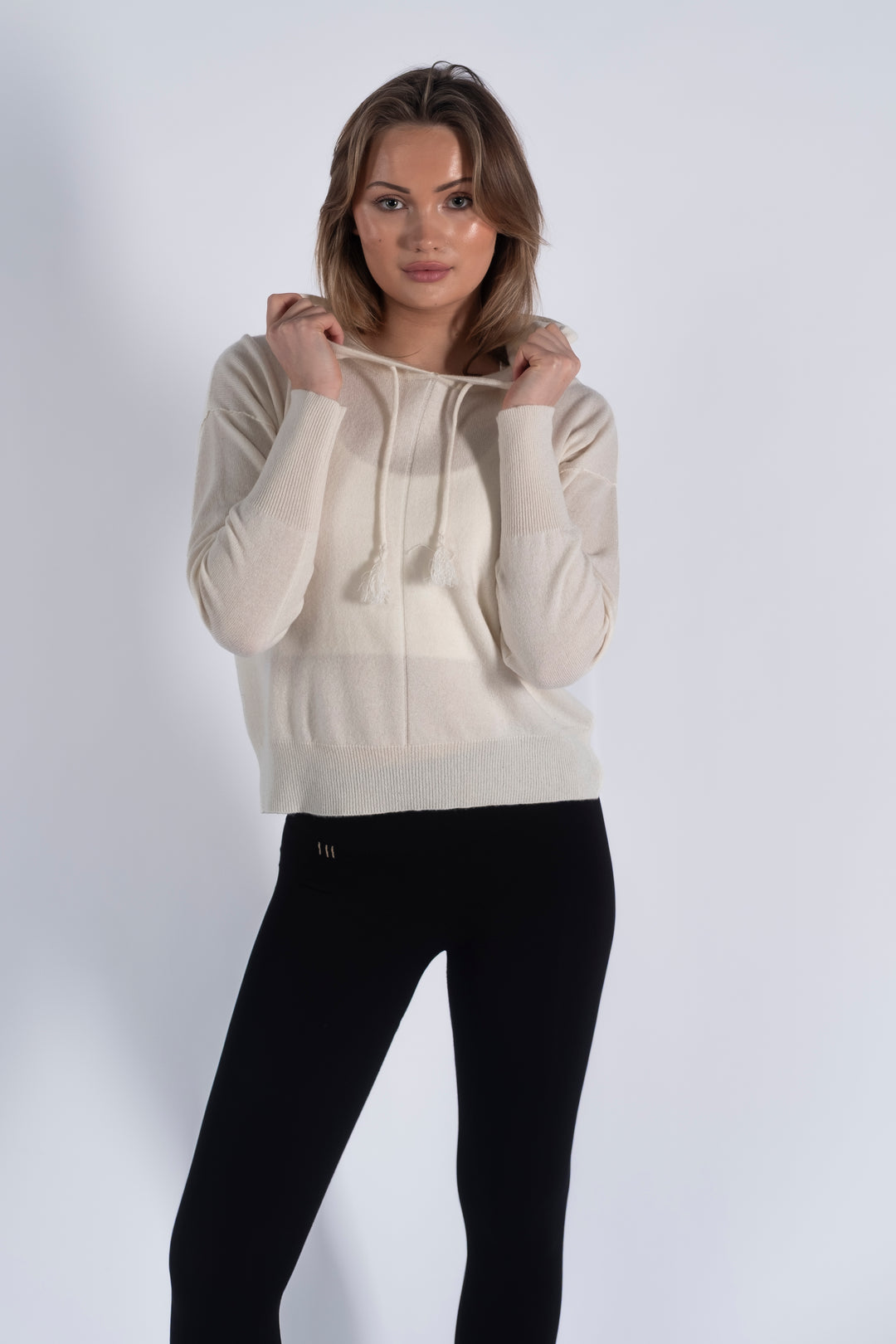 Cashmere Hoodie, Winter White
