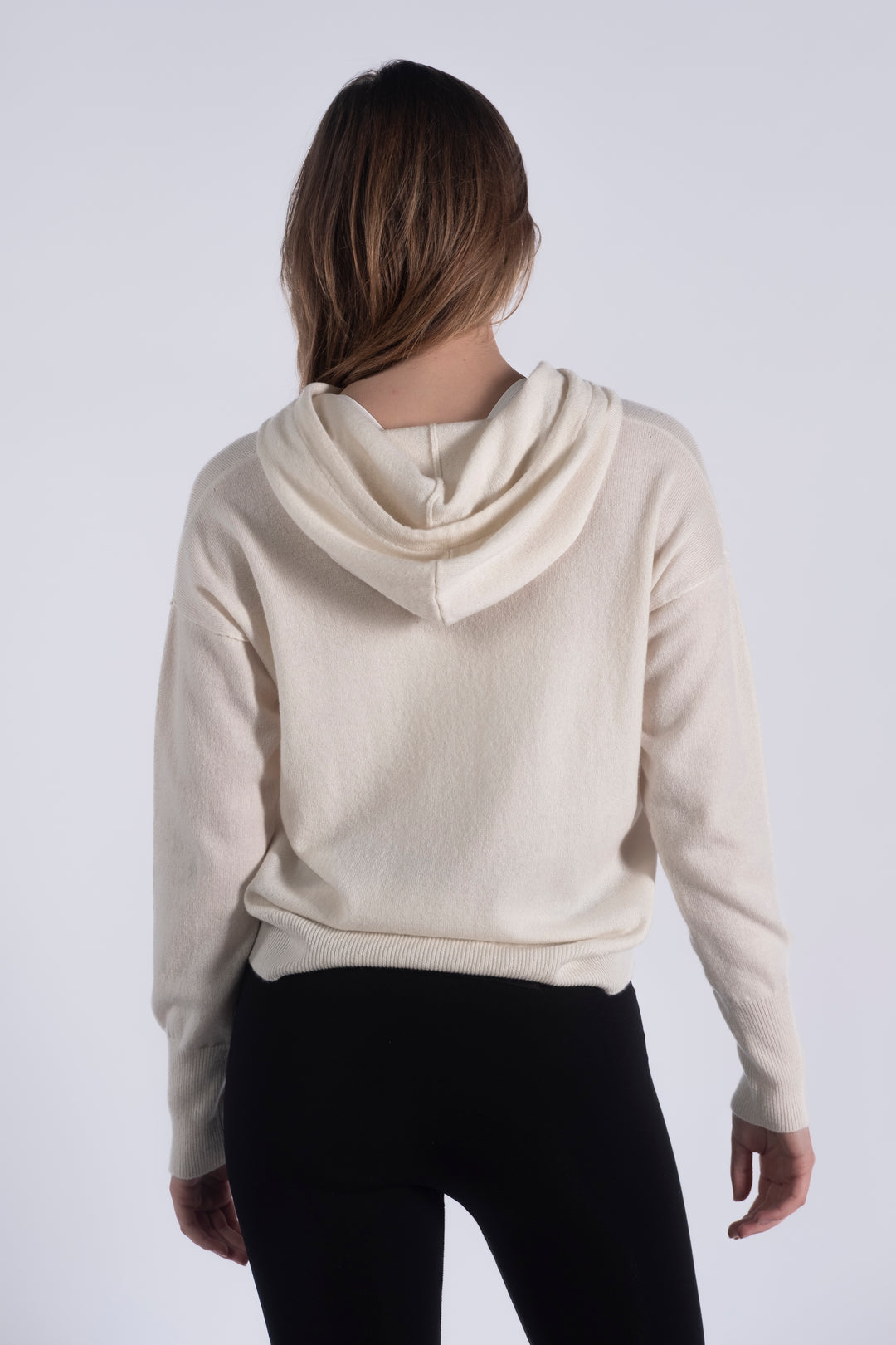Cashmere Hoodie, Winter White