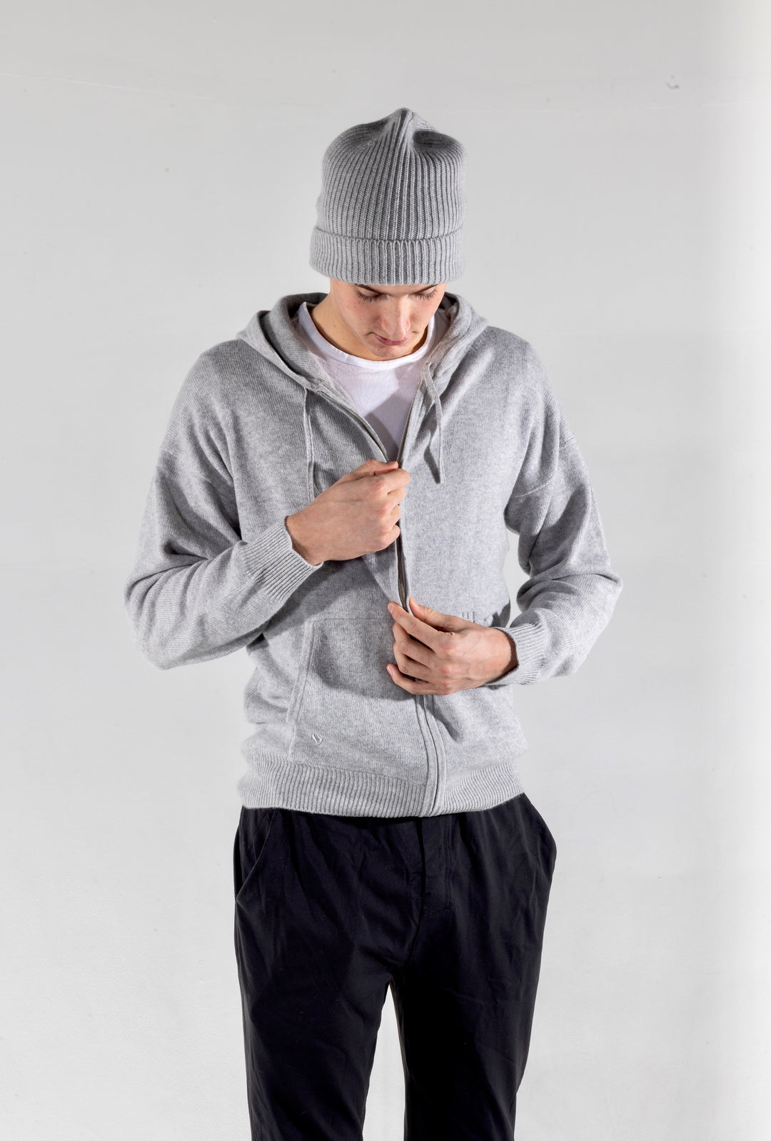 100% Cashmere Jakke Herre, Grå